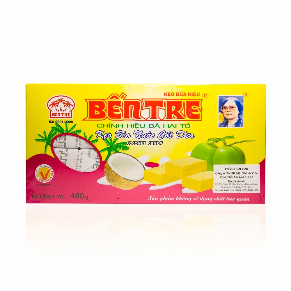 Kẹo Béo Nước Cốt Dừa Bến Tre Bà Hai Tỏ (400g)