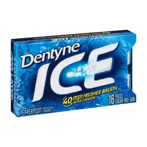 Kẹo Cao Su Dentyne Ice Peppermint Artificially Flavored - Blued