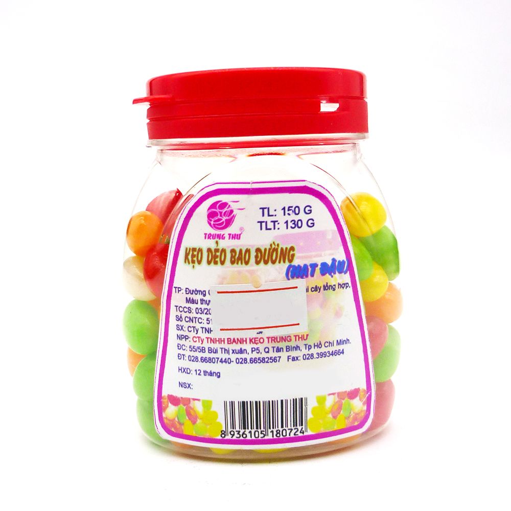 Kẹo Dẻo Bao Đường (Hạt Đậu) Trung Thư (150g)