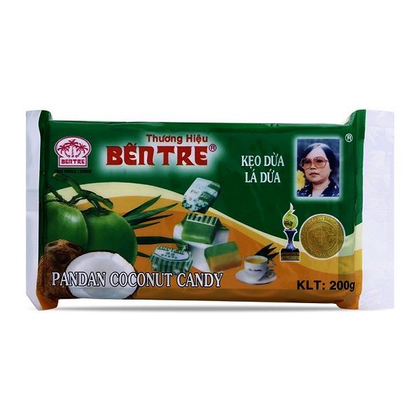 Kẹo Dừa Lá Dứa Bến Tre Bà Hai Tỏ (200g)
