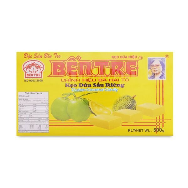 Kẹo Dừa Sầu Riêng Bến Tre - Chính Hiệu Bà Hai Tỏ (500g)