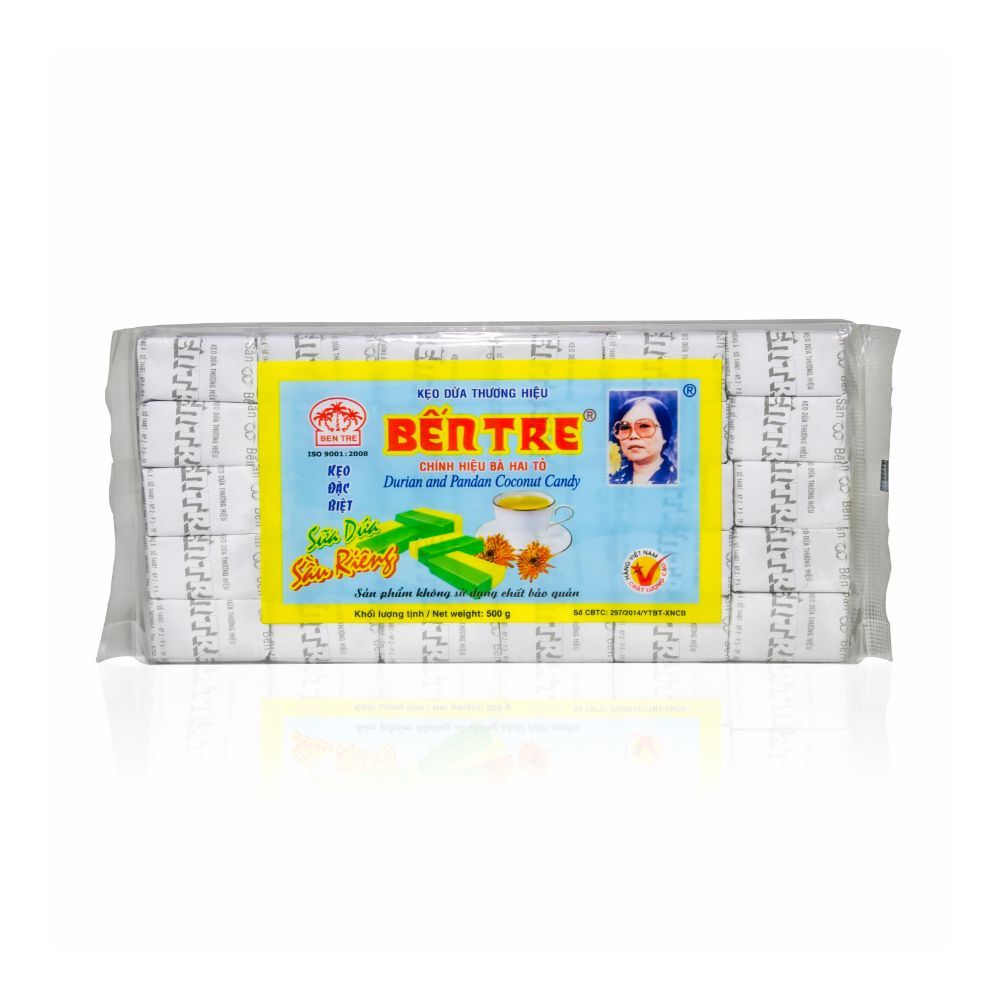 Kẹo Dừa Sữa Dứa Sầu Riêng Bến Tre - Chính Hiệu Bà Hai Tỏ (500g)
