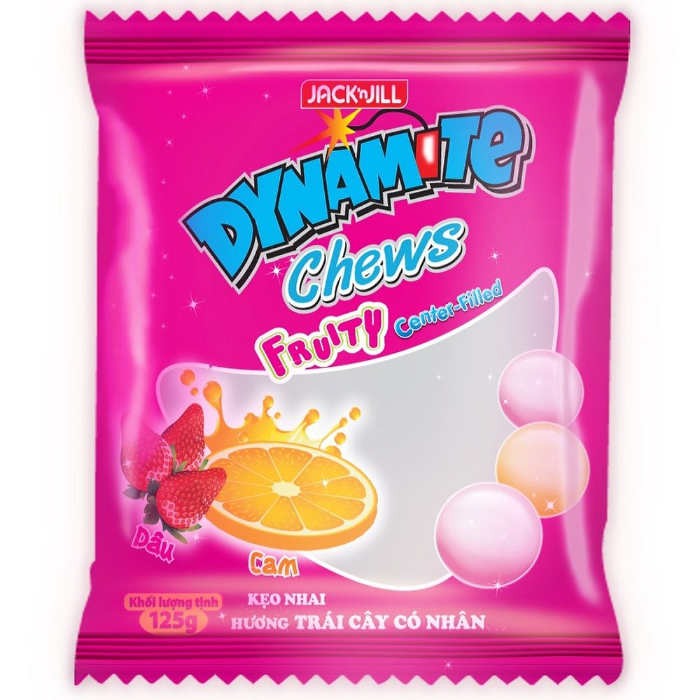 Kẹo Dynamite Chew Hương Trái Cây Có Nhân (125g)