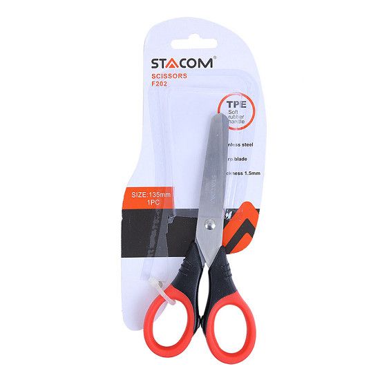 F202 Kéo cắt giấy HS cán mềm