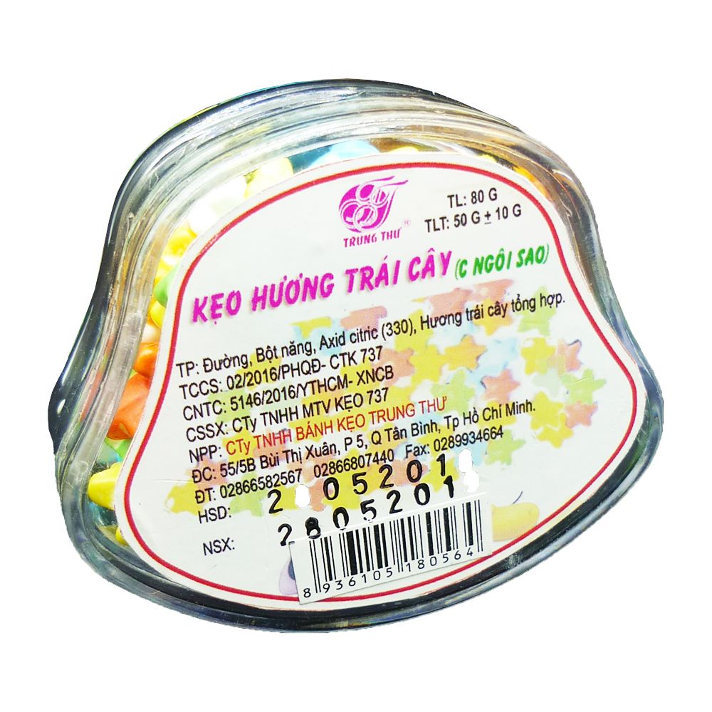 Kẹo Hương Trái Cây (C Ngôi Sao) Trung Thư (80g)