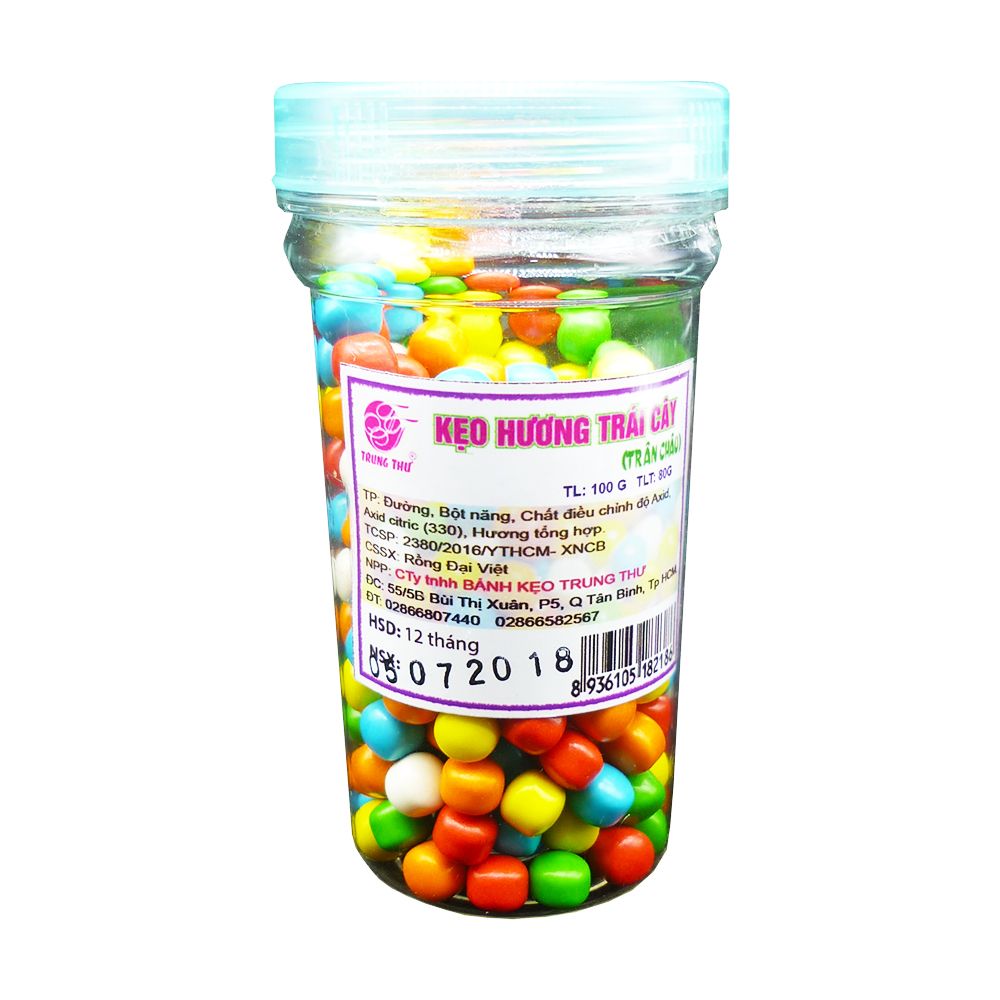 Kẹo Hương Trái Cây Trung Thư - Trân Châu (80g)
