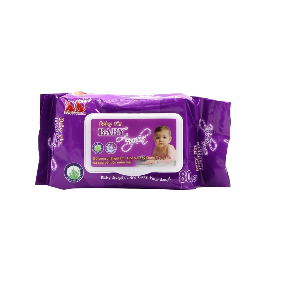 Khăn Ướt Baby Angela Gói 80 Miếng