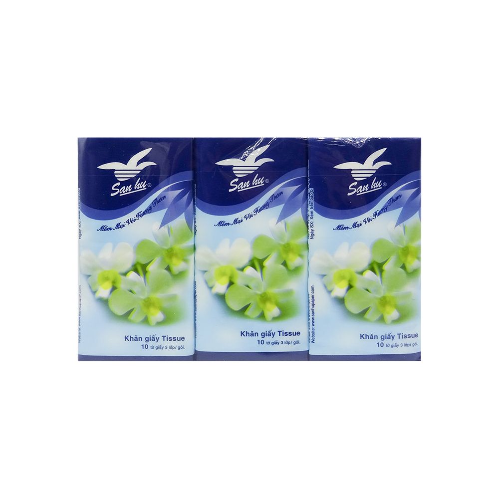 Khăn Giấy Bỏ Túi Sanhu (Lốc 3 Gói)
