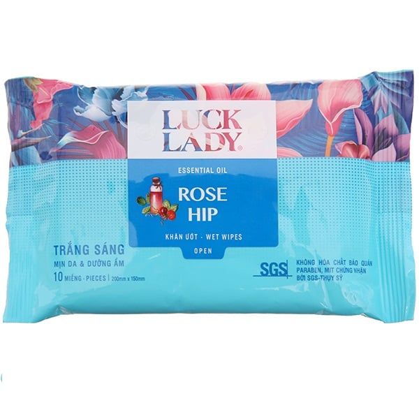 Khăn Giấy Ướt Luck Lady 10 Tờ (200mmx150mm)