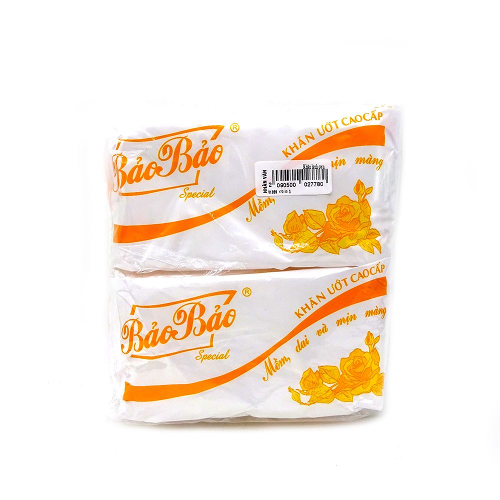 Khăn Lạnh Cao Cấp Bảo Bảo - Màu Cam (Lốc 10 Gói)