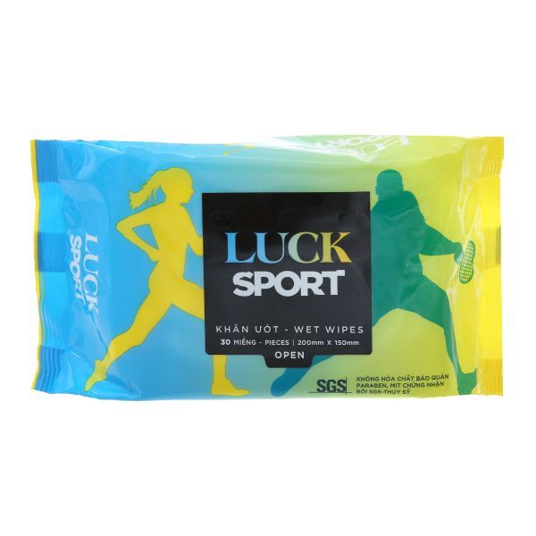 Khăn Ướt Luck Sport Không Mùi 1 Lớp - Gói 30 Tờ