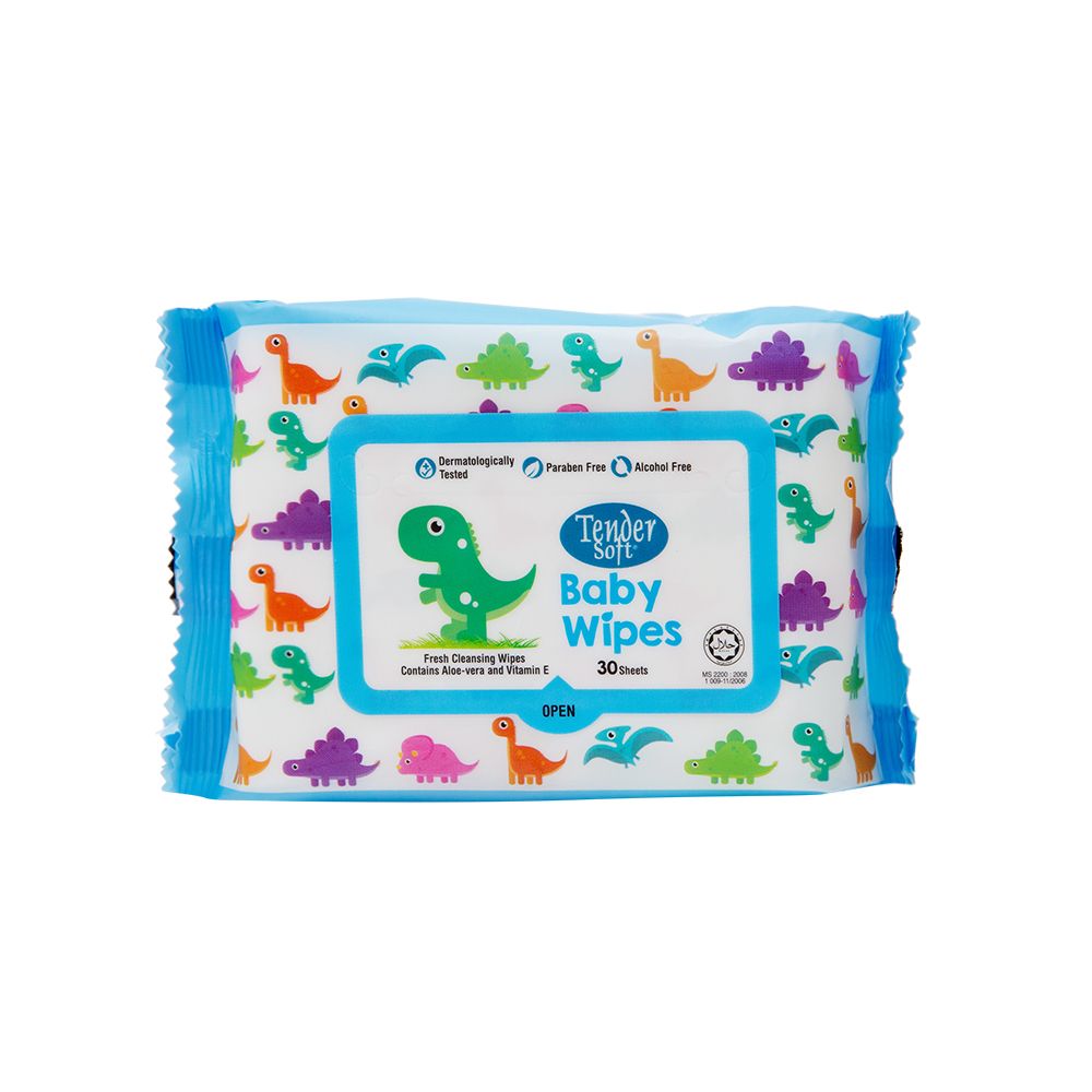Khăn Ướt Tender Soft Baby Wipes 30 Tờ Xanh