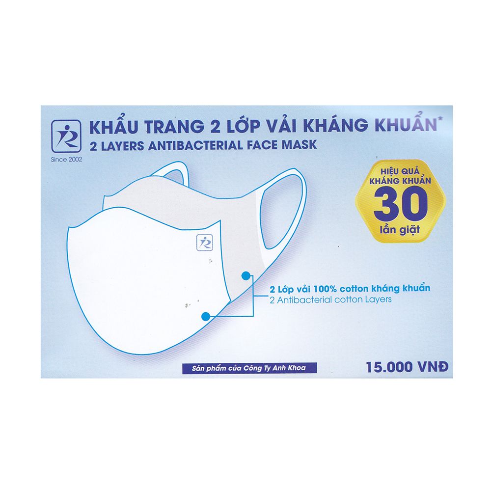 Khẩu Trang 2 Lớp Vải Kháng Khuẩn