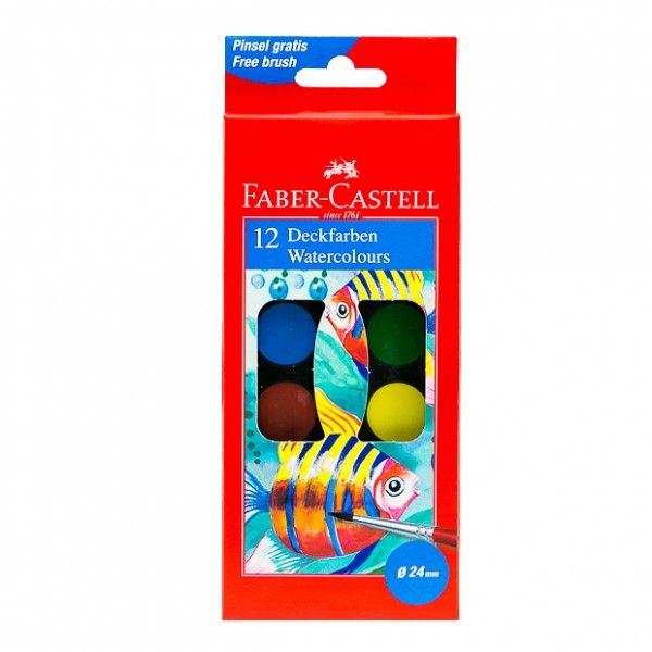 Khay Màu Nước -12 Bánh Màu 125011 Faber Castell