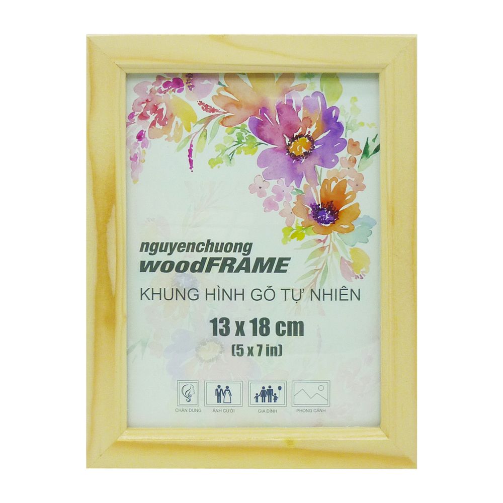 Khung Hình Gỗ Tự Nhiên 13 x 18cm Nguyên Chương