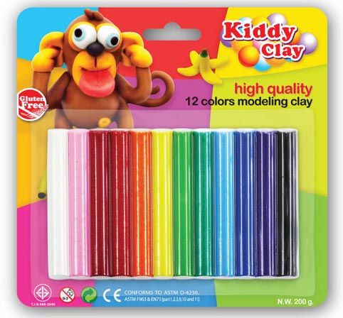 Đất Nặn Kiddy Clay 12 màu ST-200-12