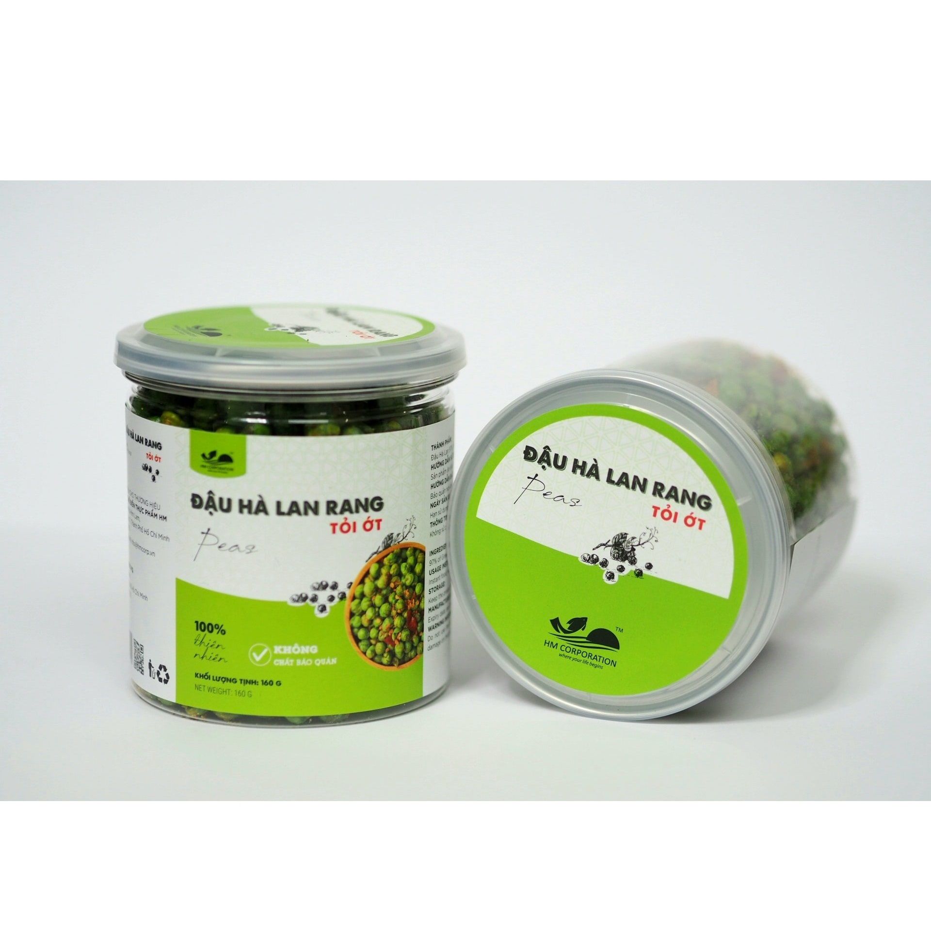 Đậu Hà Lan Rang Tỏi Ớt - Hủ 160g - HM Corporation