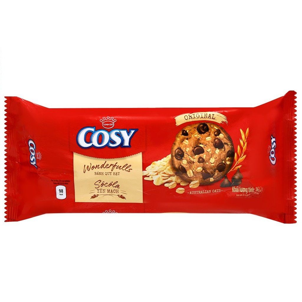 Bánh Quy Hạt Socola Yến Mạch Cosy Original - Gói 163.2g