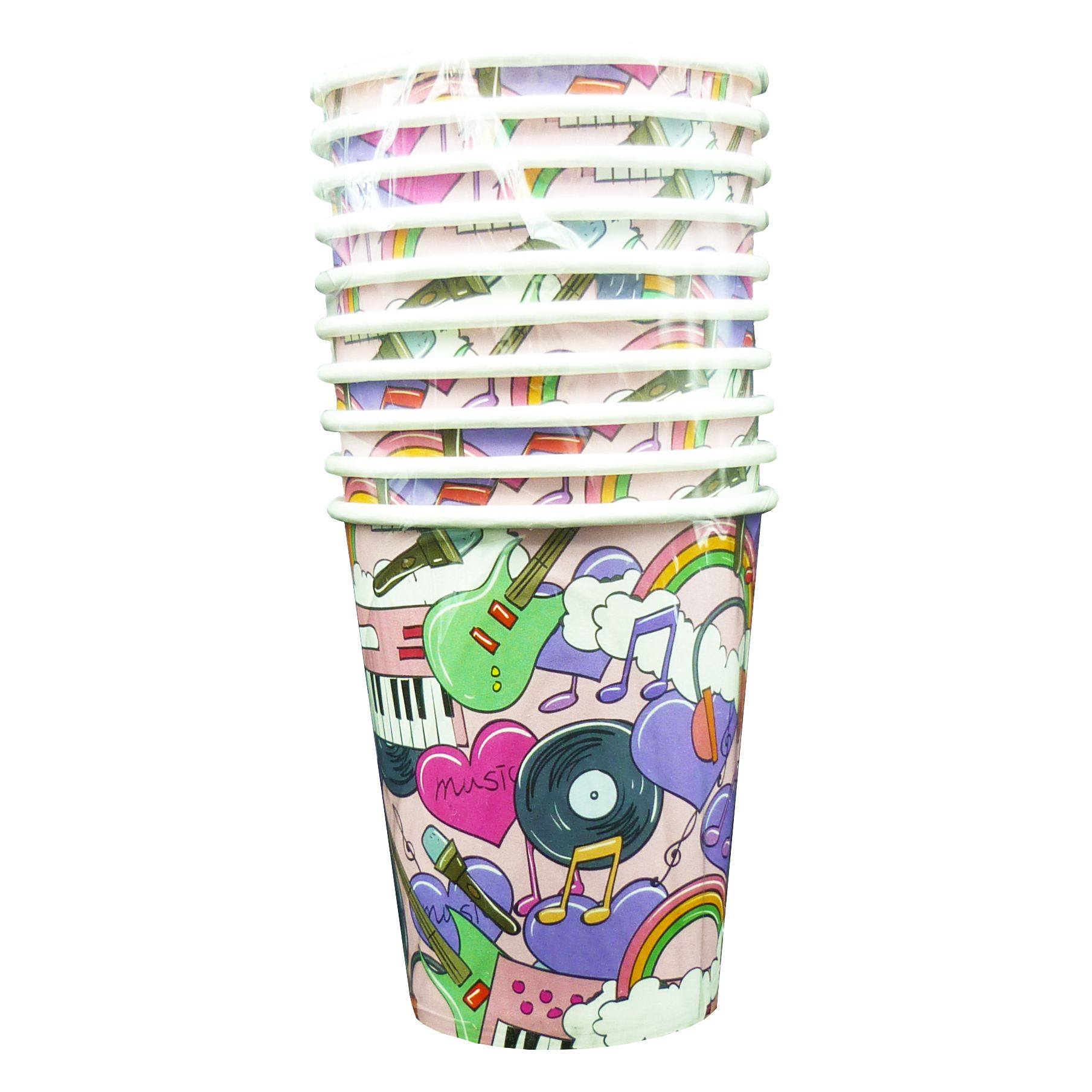 Lốc 10 Ly Giấy In Hoa (9oz)