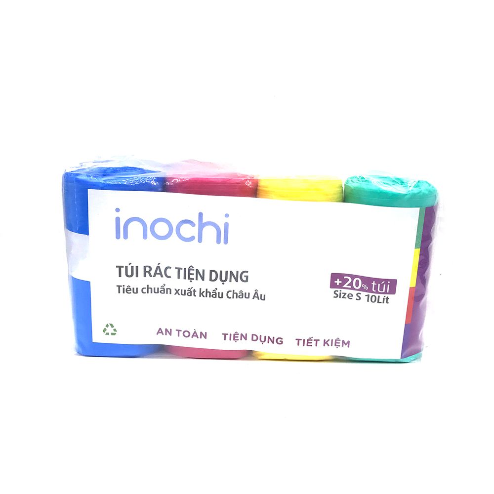 Lốc 4 Túi Rác Tiện Dụng Inochi Đủ Màu Size S (35 Túi)