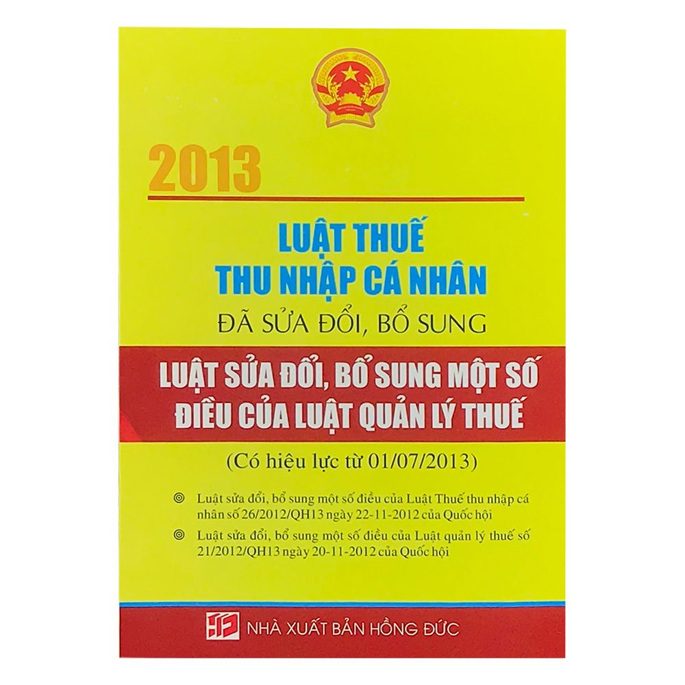 Luật Thuế Thu Nhập Cá Nhân Đã Sửa Đổi, Bổ Sung
