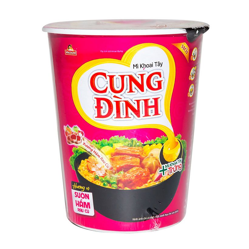 Mì Ly Khoai Tây Cung Đình Sườn Hầm Rau Củ (65g)