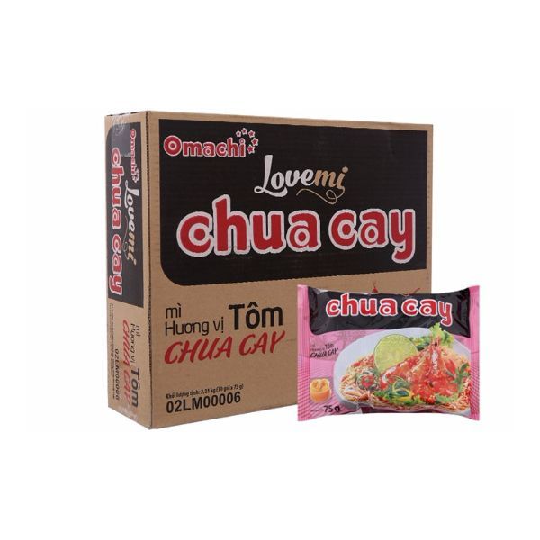 Mì Omachi Lovemi Tôm Chua Cay (75g)