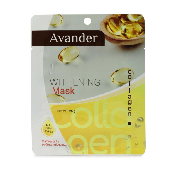 Mặt Nạ Giấy Dưỡng Trắng Da Tinh Chất Collagen Avander 25g