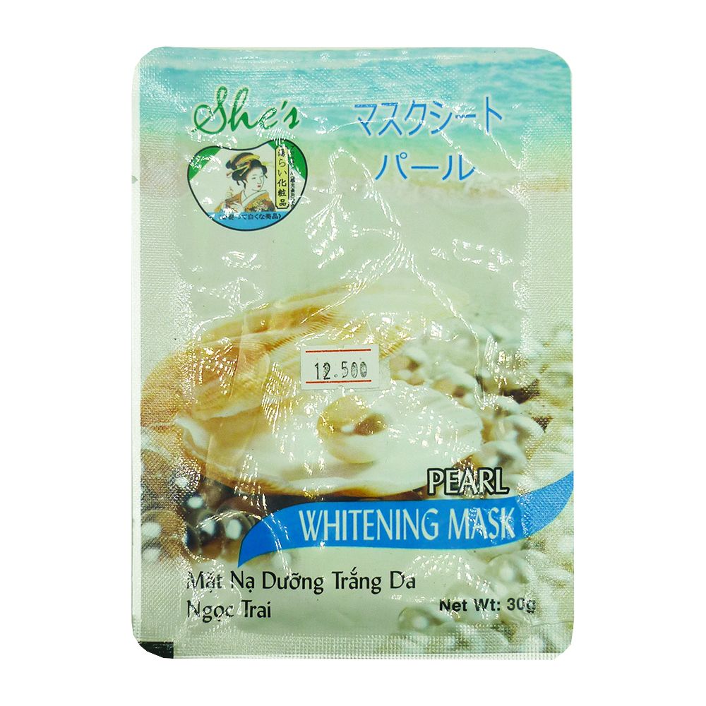  Mặt Nạ She's Dưỡng Trắng Da Chiết Xuất Ngọc Trai (30g) 