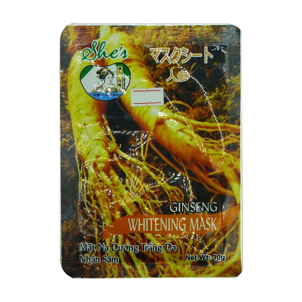 Mặt Nạ She's Dưỡng Trắng Da Chiết Xuất Nhân Sâm (30g)