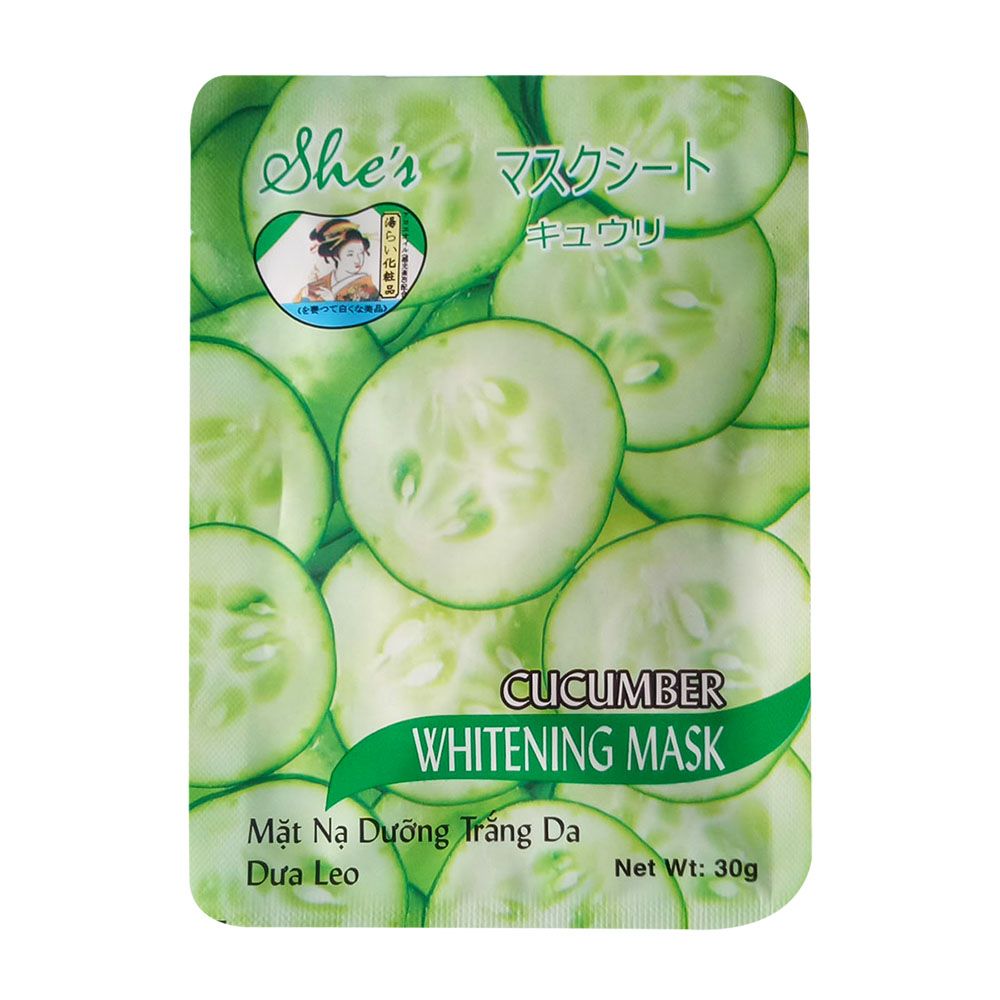 Mặt Nạ She's Dưỡng Trắng Da Dưa Leo (30g)