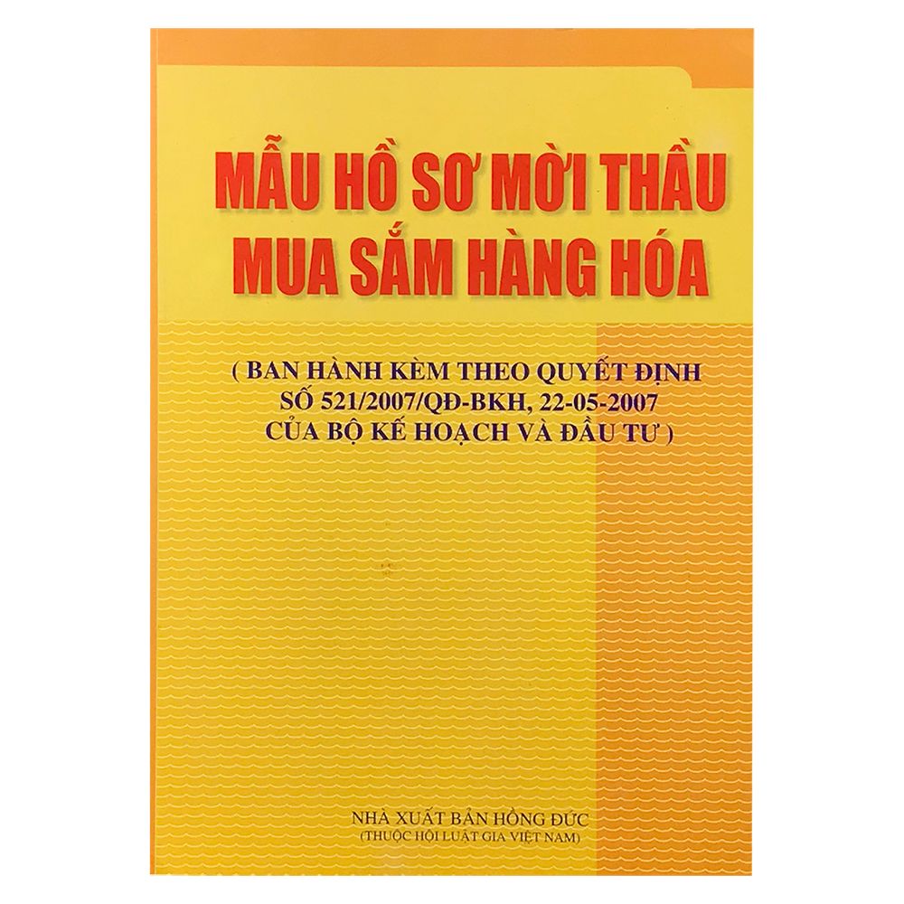 Mẫu Hồ Sơ Mời Thầu Mua Sắm Hàng Hóa