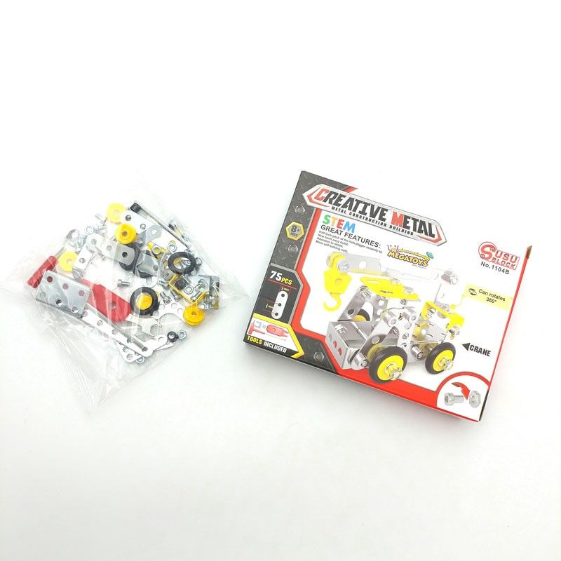 XC-1104B-Đồ chơi giáo dục STEM- Metal bricks -Xe Cẩu Siêu Bền
