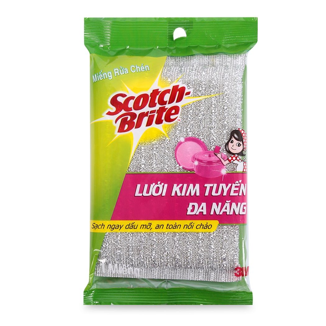 Miếng Rửa Chén Lưới Kim Tuyến Đa Năng Scotch Brite