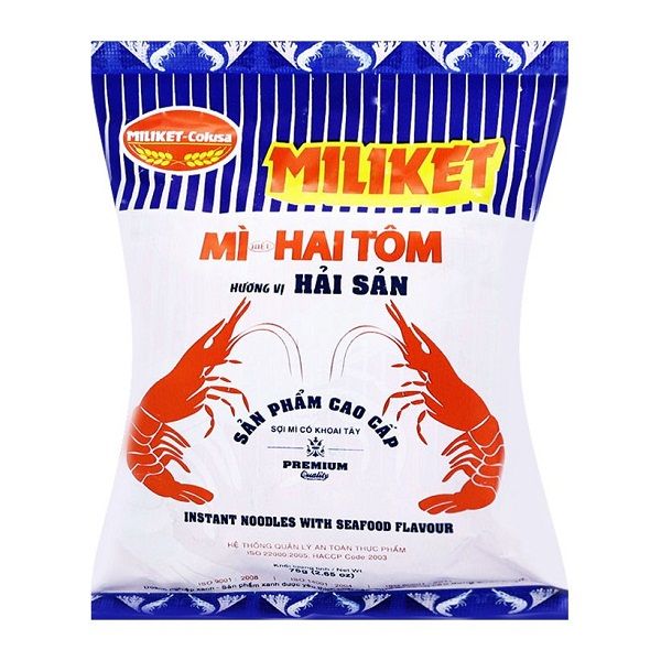Mì 2 tôm hải sản cao cấp 75gr*30