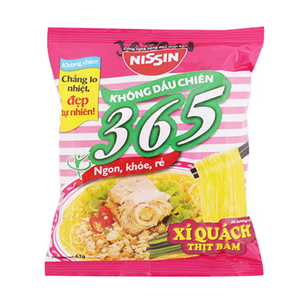 Mì Nissin 365 Hương Vị Xí Quách Thịt Bằm (64g)