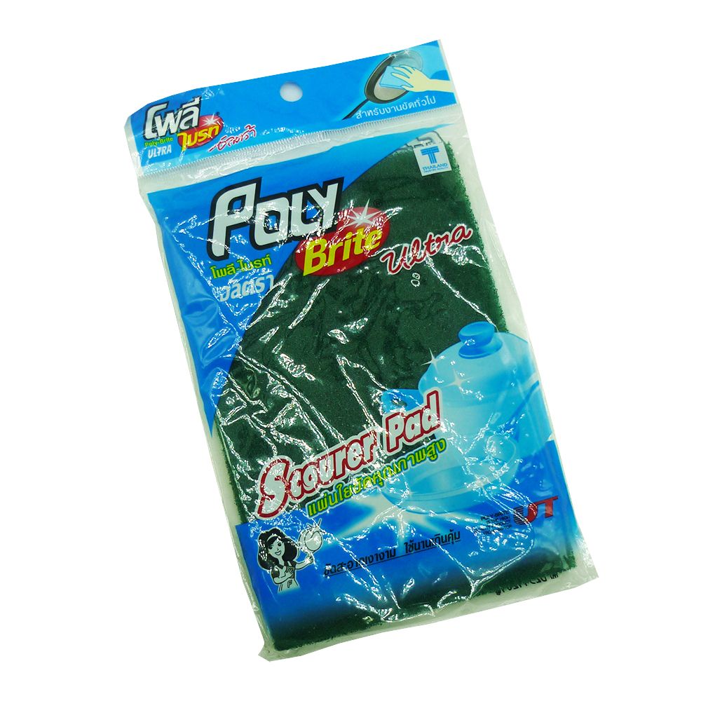 Miếng Chùi Nồi Cước Xanh Poly 10 x 15cm