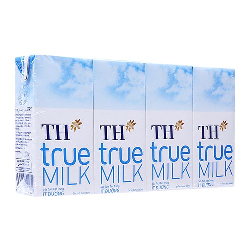 Sữa Tươi Tiệt Trùng TH True Milk Ít Đường (180ml/Hộp)