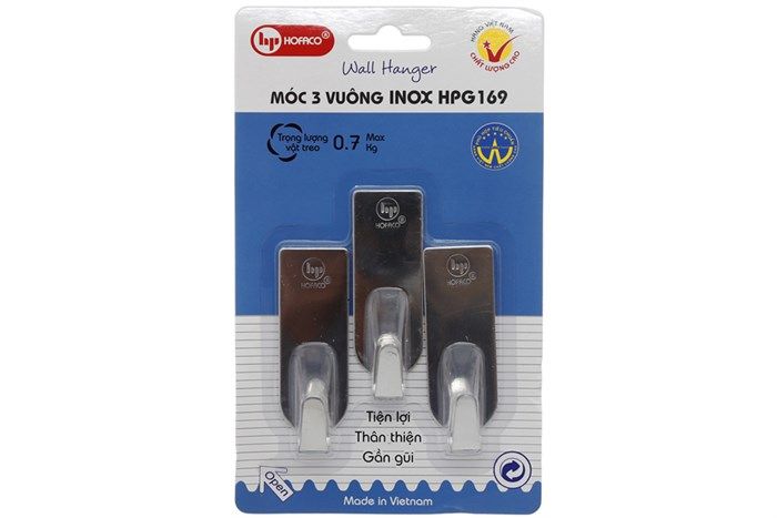 Móc 3 Vuông Inox HPG 169