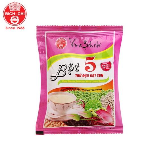 Bột 5 thứ đậu hạt sen không đường Bích Chi - Bịch 300g