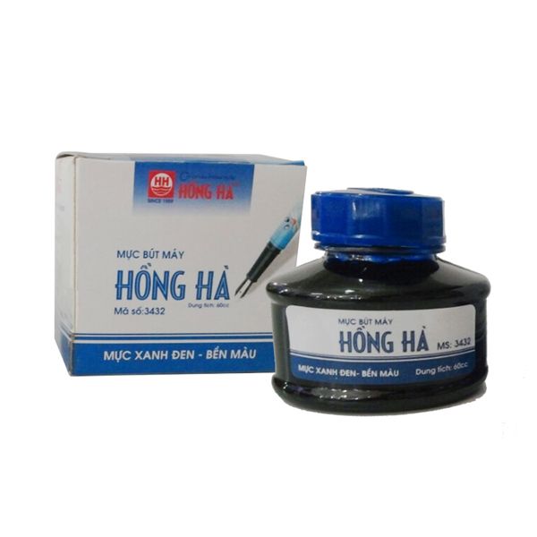  Mực Bút Máy Hồng Hà 3432 (Mực Xanh Đen) 