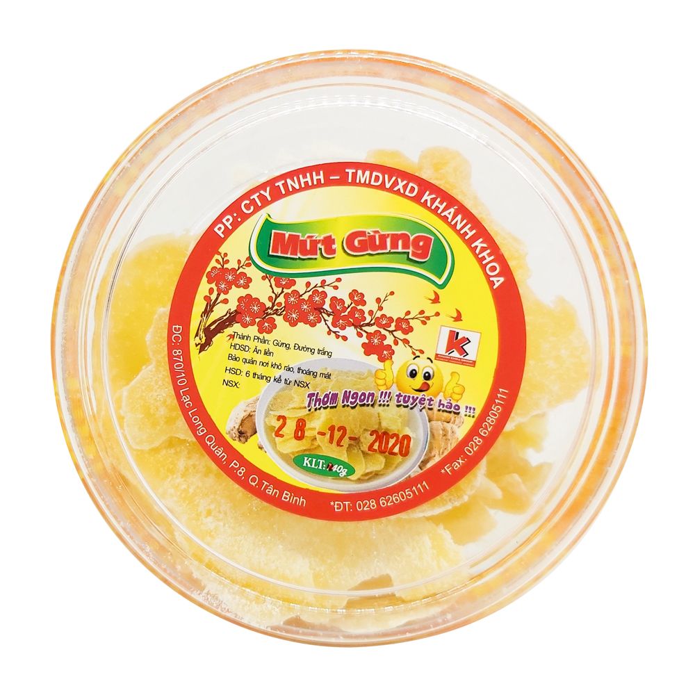 Mứt gừng hộp 190g