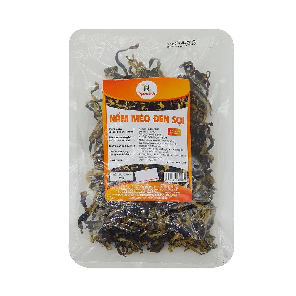 Nấm Mèo Đen Sợi Ngân Anh (100g)