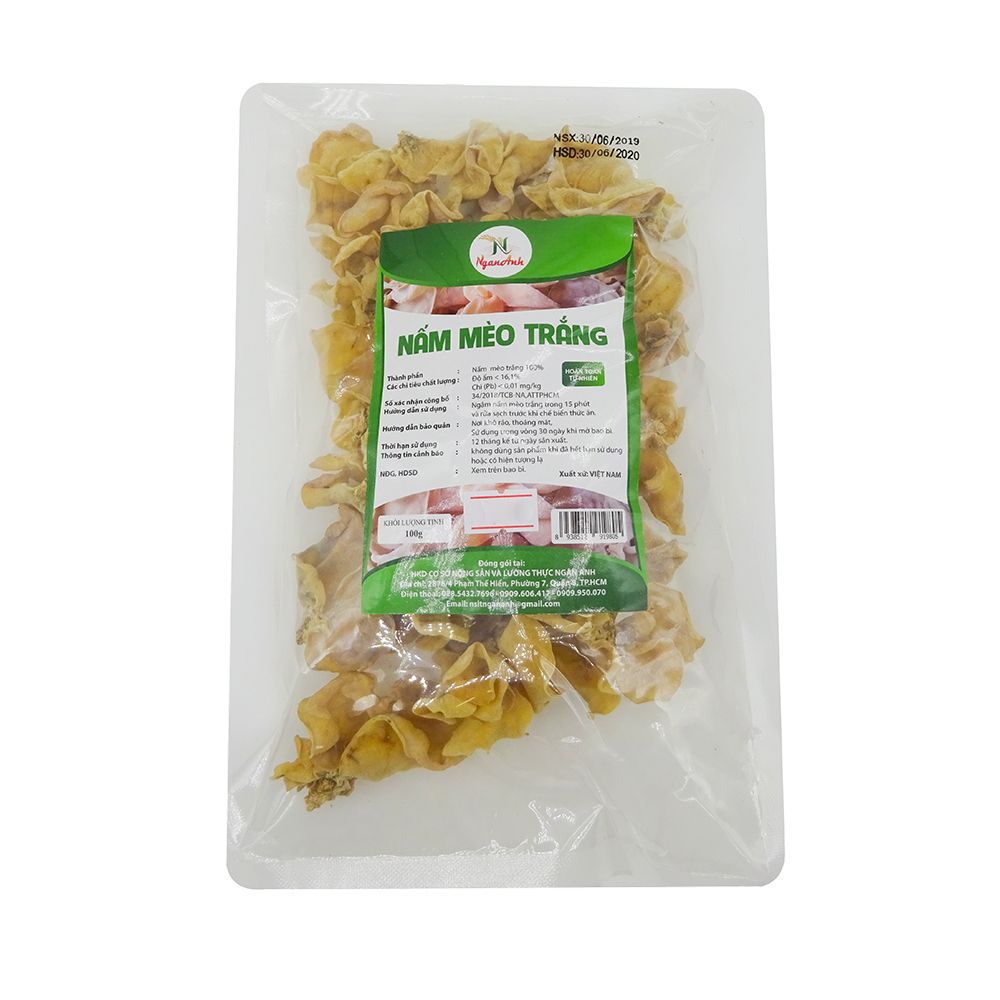 Nấm Mèo Trắng Ngân Anh (100g)