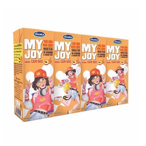 Thức Uống Năng Lượng Vinamilk My Joy Cam Đào (180ml)