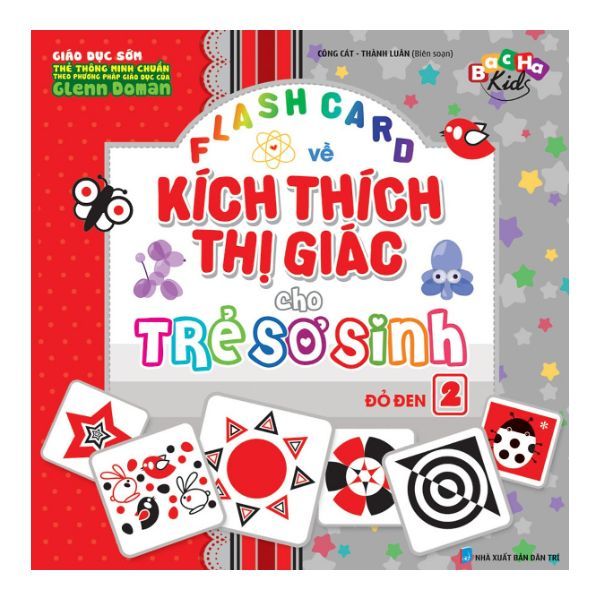 Flashcard Dạy Trẻ Theo Phương Pháp Glenn Doman - Kích Thích Thị Giác Cho Trẻ Sơ Sinh 2 - Đỏ Đen