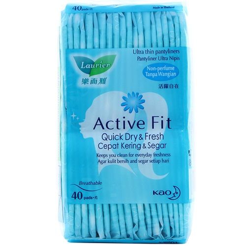 Băng Vệ Sinh Hằng Ngày Laurier Active Fit Không Hương (Gói 40 Miếng)