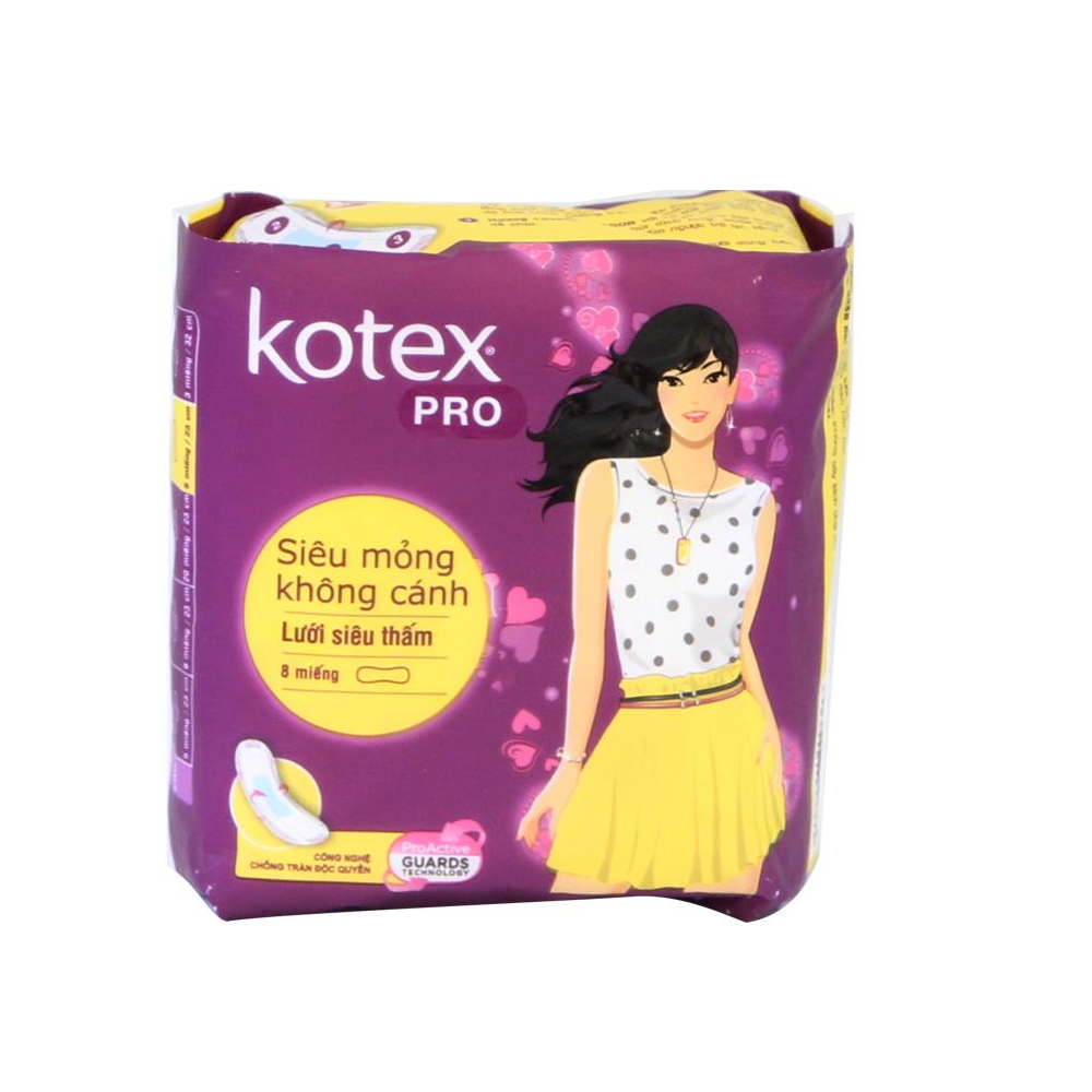 Kotex white pro siêu mỏng không cánh 8m