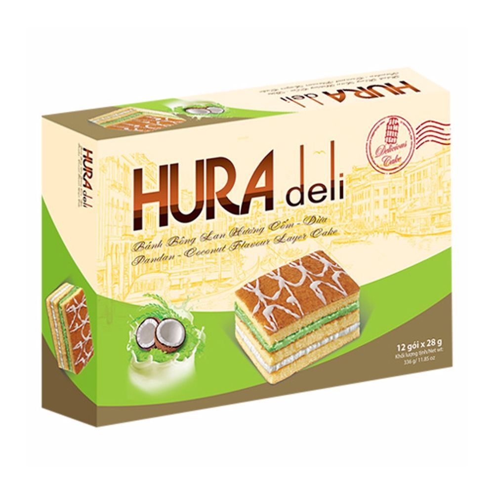 Bánh Hura Deli Hương Cốm Dừa (28g x 12 Gói)
