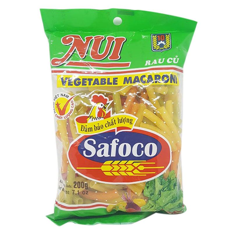 Nui Ống Rau Củ Macaroni Safoco (200g)
